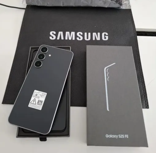 SAMSUNG S25 FE 5G 256GB COM TODOS OS ACESSÓRIOS E NF