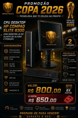 Cpu Desktop com Monitor 20"