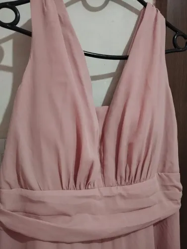 Vestido rosa bebê para festa