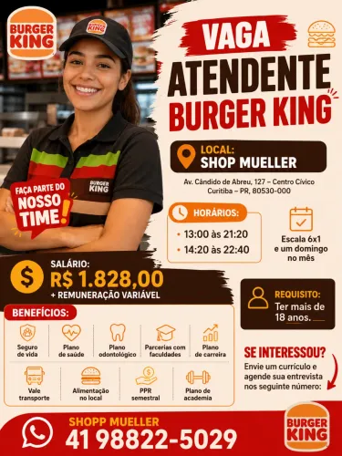 Vagas para atendente