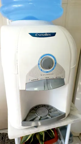 Bebedouro Gelágua Esmaltec de Mesa Branco - Ótimo Estado!