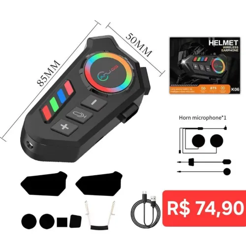 Fone para capacete 