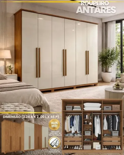 Roupeiro Antares 100% mdf