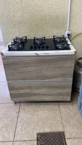 Fogão Cooktop 5 bocas + balcão