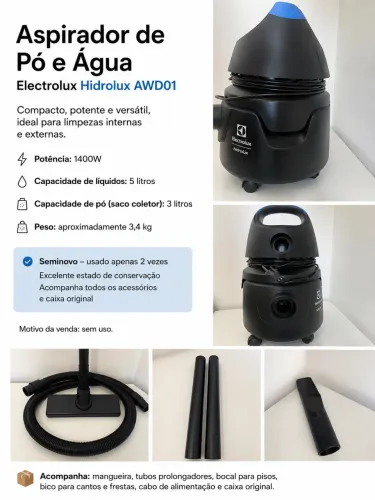 Aspirador de Pó e Água (eletrolux)