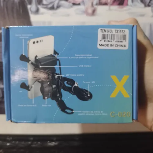 Suporte garra X  p/Cel na  moto 