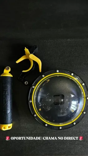 Dome Telesin 6" para GoPro Hero 5, 6 e 7 + Bastão Flutuante e Gatilho (Completo)