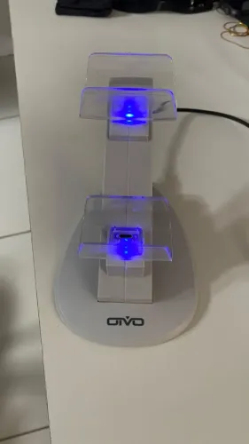Carregador Duplo Oivo DualSense PS5 Controle com Cabo USB