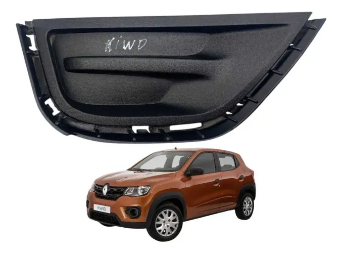 Moldura Farol Milha Renault Kwid 2020 2024 Preto.Original