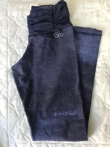 (Tamanho Único) Calça Academia Bro Fitwear Estampa Jeans