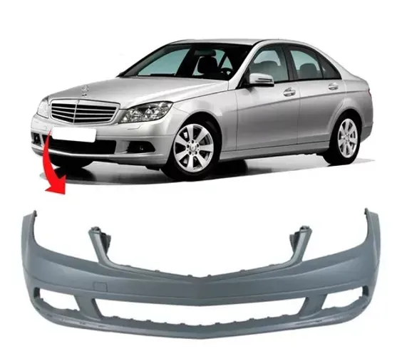 Parachoque Dianteiro Mercedes Benz Classe C 2008 à 2011- Primer- Furo Farol Auxiliar - TYG