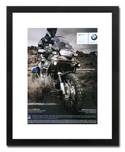 BMW R 1200 GS / F 800 GS / K 1300 GT - Quadro decorativo propaganda original de revista