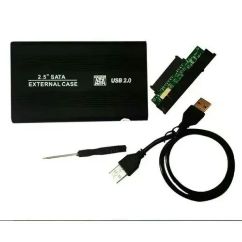 Case em Alumínio para HD externo SATA 2.5 USB 2.0 com Gaveta Slim