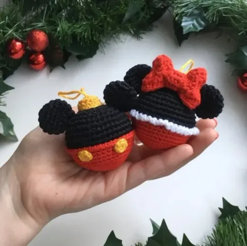 Enfeites Mickey e Minnie