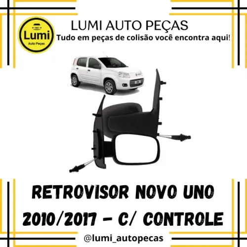 Retrovisor Novo Uno 2010/... C/Controle - NOVO 