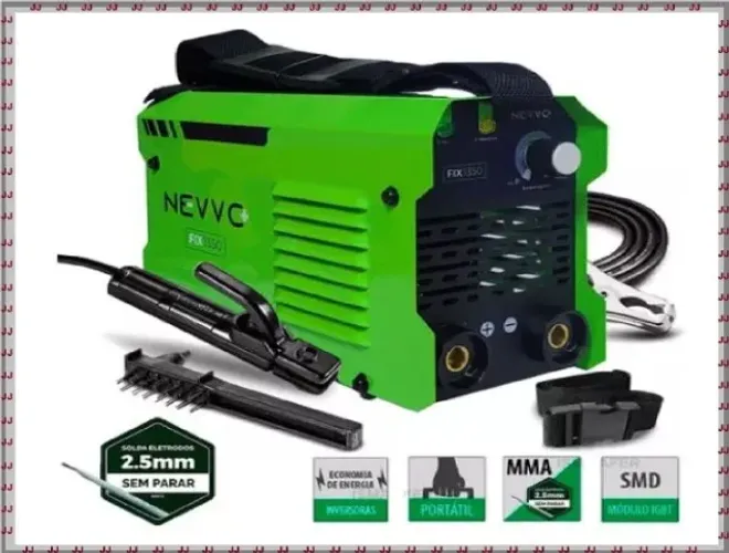 Máquina de solda inversora portátil 120a 220v mma - Profissional
