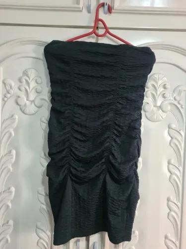 Vestido sem alças tubinho franzido G com bojo Pouco usado