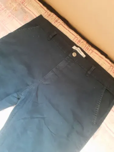 Calça Slim Fit Masculina Azul Tamanho 50