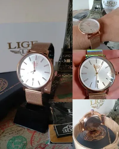 Promoção da semana Relógio Lige dourado feminino original