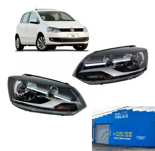 Farol original VW para Fox, Crossfox e Spacefox  G2  2010 a 2014 