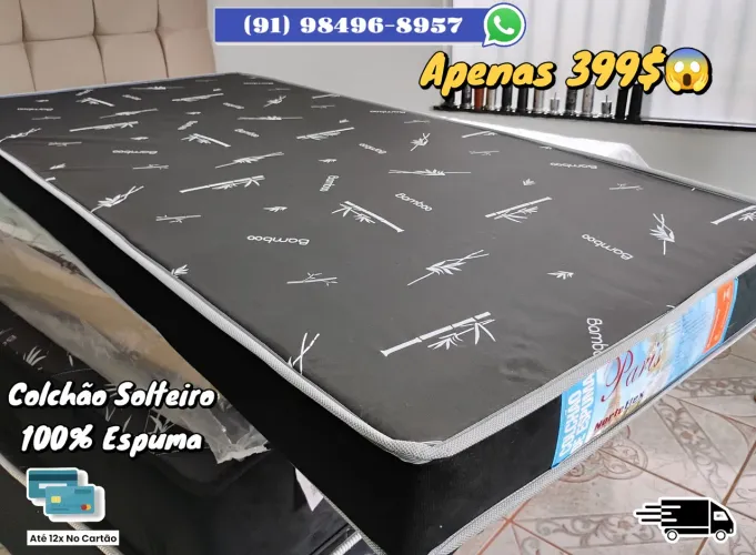 Colchão Solteiro 100% Espuma - Apenas R$399!