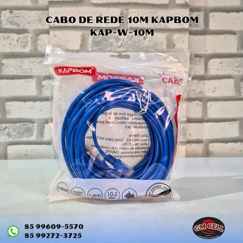 Kit 5 Cabo de rede 10 metros cate5 KAP-W-10M
