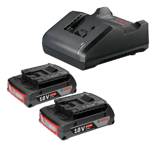 KIT BOSCH CARREGADOR GAL 18V20 E C/2 BATERIAS 18V 2 AMPRESE GBA 18V 2AH