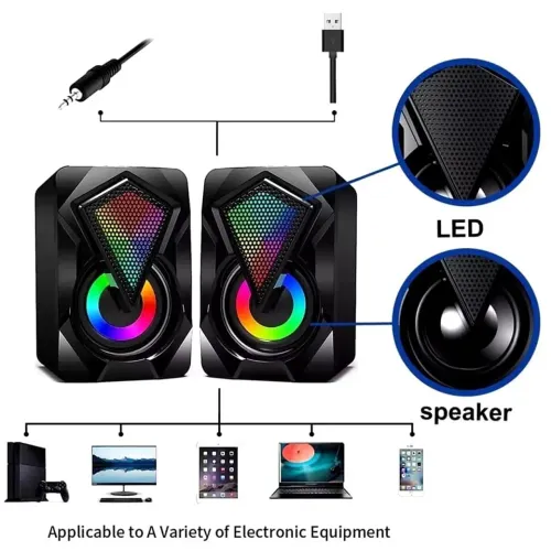 Caixa de som Pc game com led caixa de som com qualidade