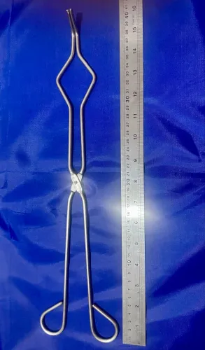 Pinça P/ Cadinho Com Ponta Curva (tenaz) Em Inox - 40cm
