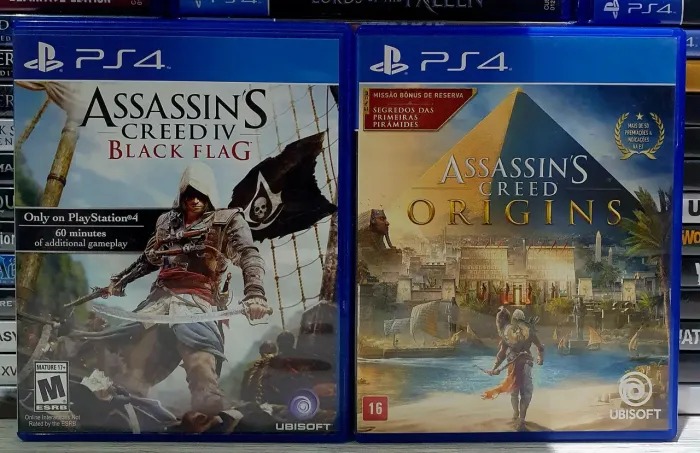 Jogos Ps4 Combo Assassin's Creed IV Black Flag + Assassin's Creed Origins (Em Português)