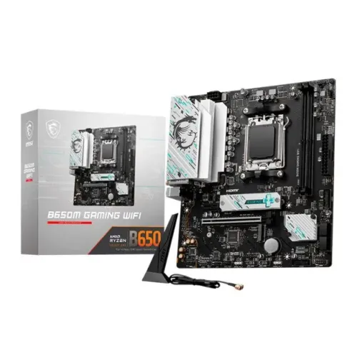 Placa Mãe AM5 B650 DDR5 MSI Gaming WI-FI 1 Ano de Garantia + Garantia Fabricante - WZetta