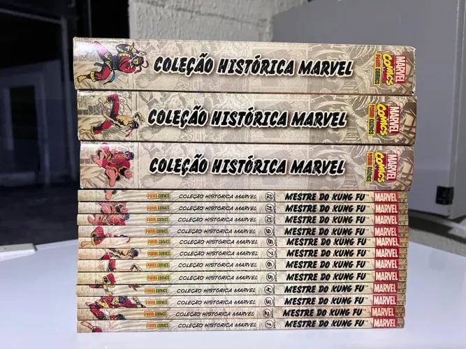 Coleção histórica Marvel mestre do kung fu completa em 12 volumes + box