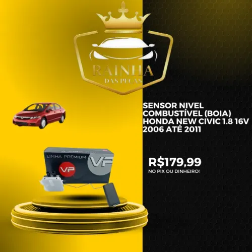 Sensor Nivel Combustível (boia) Honda New Civic 1.8 16v 2006 até 2011