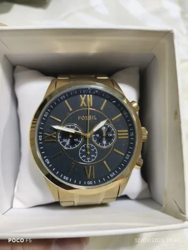 Relógio masculino  fossil dourado - Muito novo