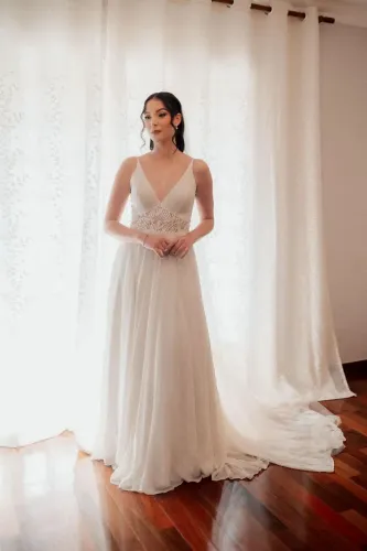 Vestido de Noiva - Seda Pura