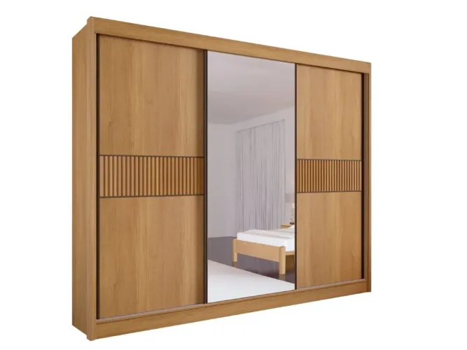 Guarda-Roupa de Casal com 3 Portas e Espelho 100% !! L30m
