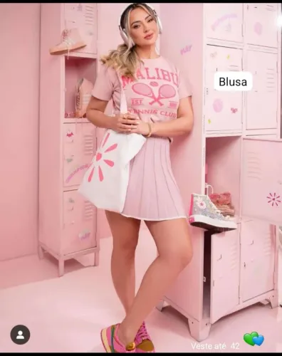Blusa Malibu Tricot modal rosa