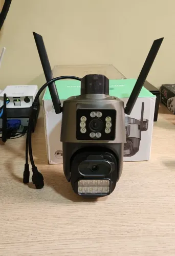 Câmera IP Smart Wi-Fi - 360° - Duas lentes - Giroflex e Sirene de Policia