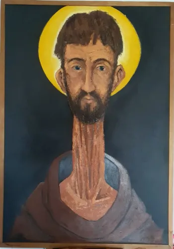 Obra de arte original - óleo sobre papel prensado - 103 X 73 cm - R$ 1.400,00