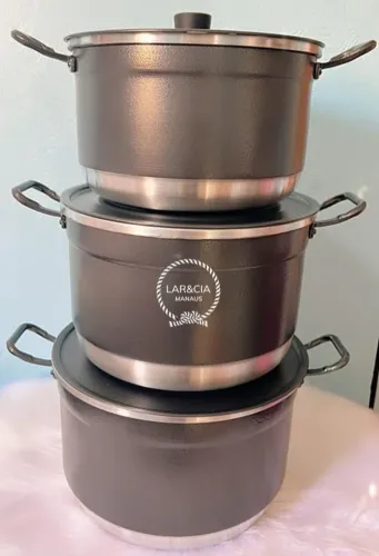 Conjunto de Caldeirão 8,10 e 12 litros