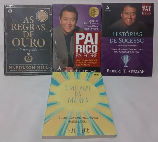 As regras de ouro Pai rico Pai pobre O milagre da manhã História de sucesso