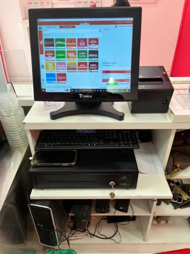 Sistema de  PDV completo - PC, Monitor Touch 15?, Gaveta, Impressora Elgin I9 e Nobreak