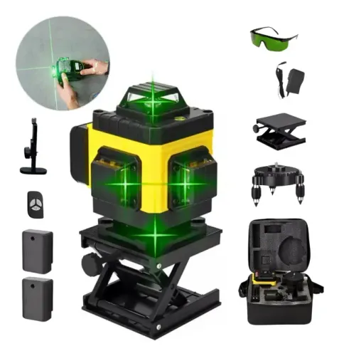 Nível Laser 12 Linhas Verde 40m Recarregável C/ Controle Pro