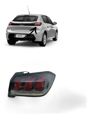 Lanterna Peugeot 208 2021 2024 Direito Original Usado Direito Preto
