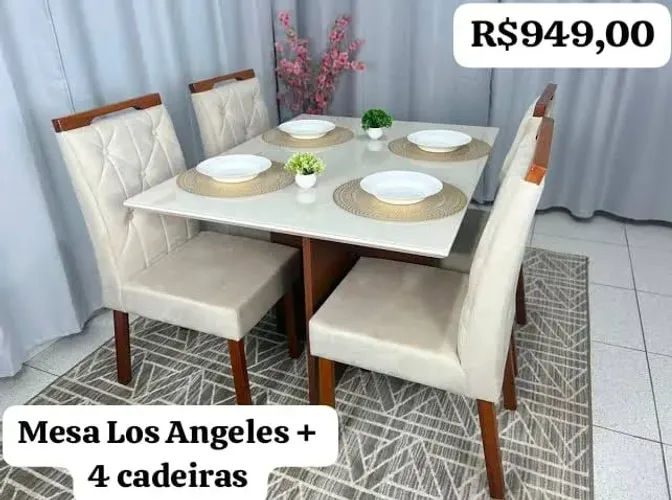 Mesa Los Angeles + 4 cadeiras