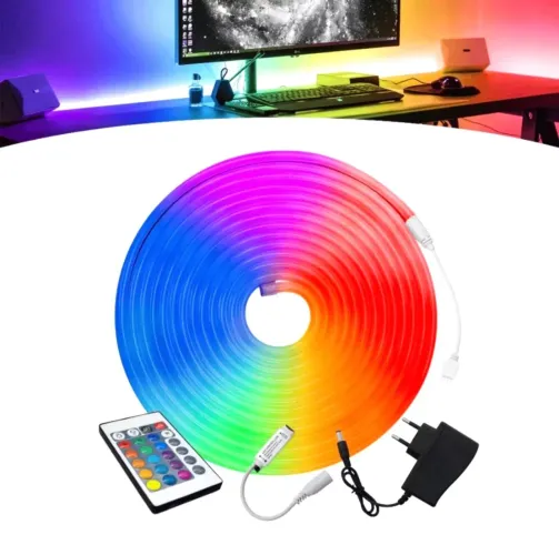 Mangueira de LED RGB 5m completo Alta Iluminação