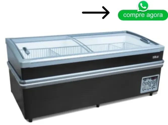Ilha de Congelados Preta Polar Plus 2,20M 220v 