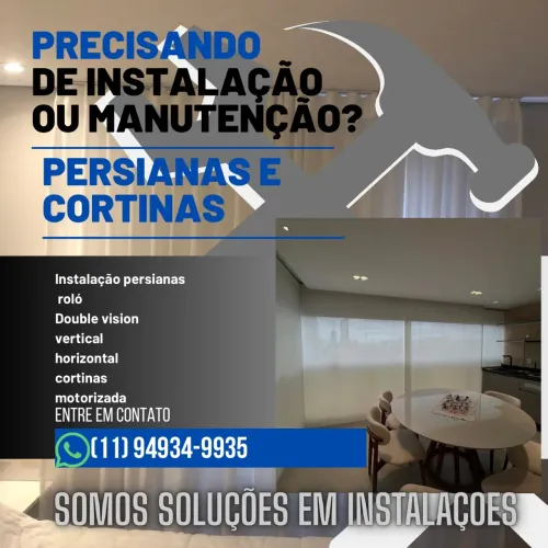 Instalação cortina e persianas