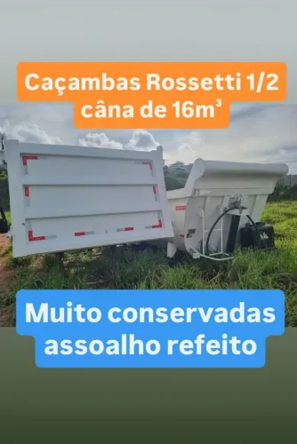 Caçambas basculante 1/2 câna Rossetti 16m³