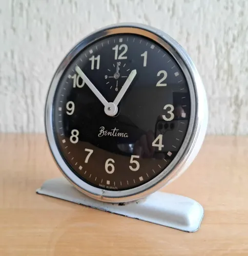 Antigo relógio despertador Bentima anos 70 funcionando
